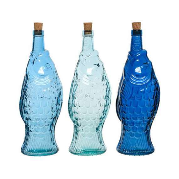 JARRA PEZ CRISTAL RECICLADO 12X33CM ESPIÑEIRA Centro de Jardinería S.L.
